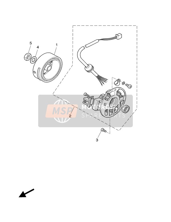 Yamaha CW50N BWS NAKED 2003 Generador para un 2003 Yamaha CW50N BWS NAKED